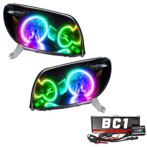 Toyota 4-Runner Headlight Assemblies - ORACLE Lighting - SMD HL Black - ColorSHIFT w/ BC1 Controller - Black - `03-`05